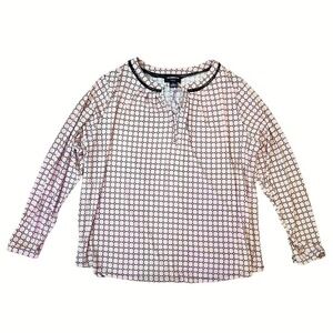 Liz Claiborne Blouse Women's Top size 1X Modern Long Sleeve Light Pink